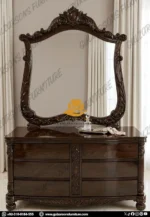 Royal Hand-Carved Luxury Wedding Bed - Image 3