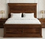 Modern Classic Dark Gloss Panel King Bed - Image 3