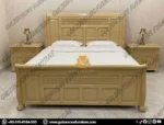 Royal Hand-Carved Dark Sheesham Bed - Image 2