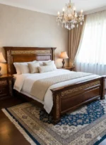 Royal Antique Arched Headboard Wooden Bed