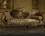 Giltwood Panel-Back Sofa - Image 2