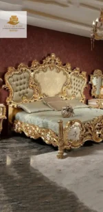 Luxury Baroque Carved Bed Set - Image 4