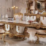 Regal Gold & Ivory Dining Chair