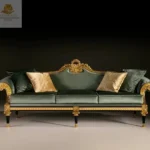 Classical Sage Carved Sofa