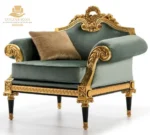 Classical Sage Carved Sofa - Image 3