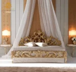 Royal Carved Wood Bed