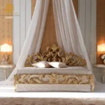Royal Carved Wood Bed