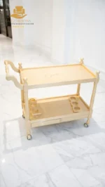 Wood Serving Trolley - Image 2