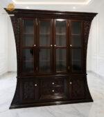 Best Chinioti Hand-Carved Luxury Black & Gold Armoire - Image 3