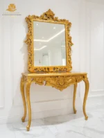 Full Gilded Neo-Classical Console & Mirror Set - Image 3