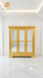 Best Chinioti Hand-Carved Luxury Classic Dark Wood Display Cabinet - Image 2