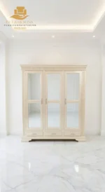 Best Chinioti Hand-Carved Luxury Classic Dark Wood Display Cabinet - Image 3