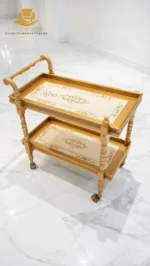 Wood Serving Trolley - Image 3