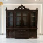Top Quality Chinioti Furniture Grand Rococo Gilded Showcase