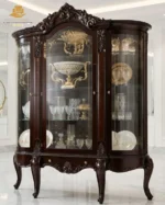 Top Quality Chinioti Furniture Grand Rococo Gilded Showcase