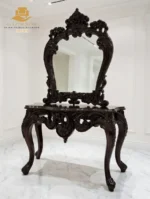 This Luxurious French Rococo Gilded Console Table