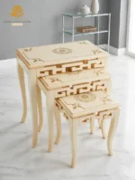 Luxurious Carved Nesting Tables - Image 2