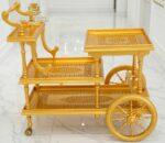 Wood Serving Trolley - Image 3