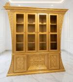 Best Chinioti Hand-Carved Luxury Black & Gold Armoire - Image 2