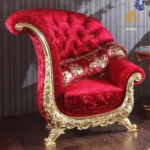 Regal Velvet Sleigh Bedroom Chair
