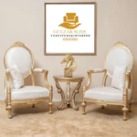 Luxury Gold Leaf Accent Chairs