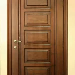 Solid Sheesham Wood Classic Dark 5-Panel Door