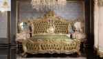 Royal Gold Carved Bedroom Set - Image 5