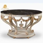 Carved Wooden Lobby Table