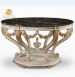 Carved Wooden Lobby Table