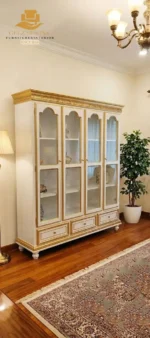 Top Quality Chinioti Furniture Grand Rococo Gilded Showcase - Image 2