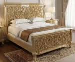 Royal Hand-Carved Luxury Wedding Bed - Image 3