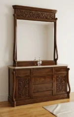 Royal Hand-Carved Luxury Wedding Bed - Image 2