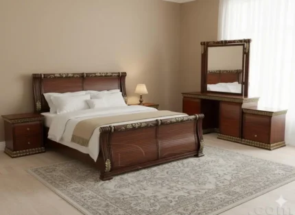 Modern Carved Simple Bed