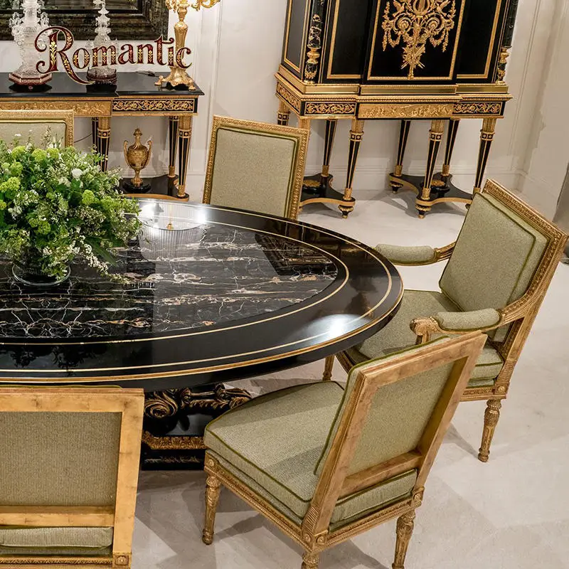 Royal Round Carved Dining Set - Image 2