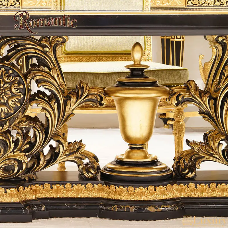 Royal Round Carved Dining Set - Image 4