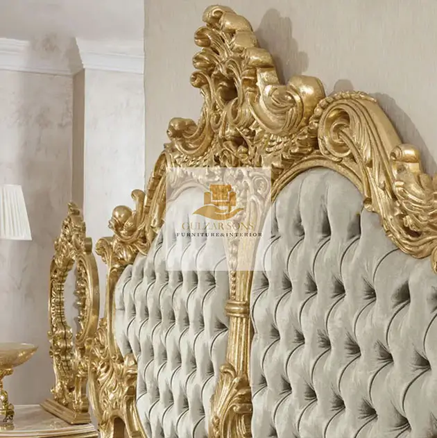 Luxury Hand Carved Wooden Bedroom Set - Image 4