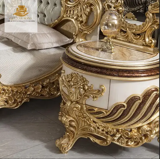 Luxury Hand Carved Wooden Bedroom Set - Image 5