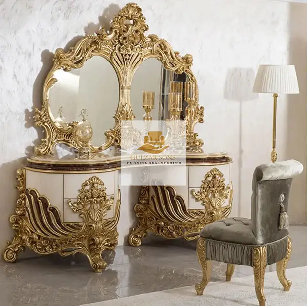 Luxury Hand Carved Wooden Bedroom Set - Image 3