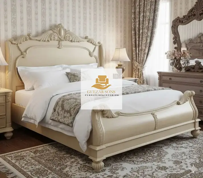 Minimilist wooden Classic Simple Bed - Image 2