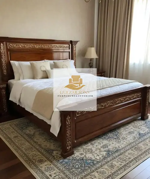 Hand Carved Single Bed - Image 1