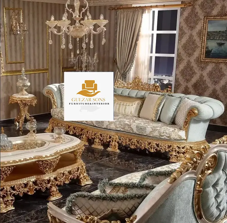 Turkish Hand Carved Sofa - Image 2