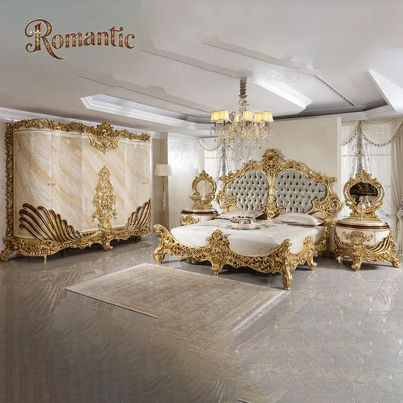 Luxury Hand Carved Wooden Bedroom Set - Image 5