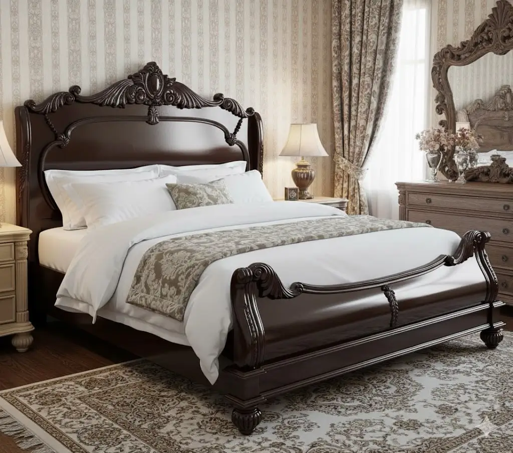 Minimilist wooden Classic Simple Bed - Image 1