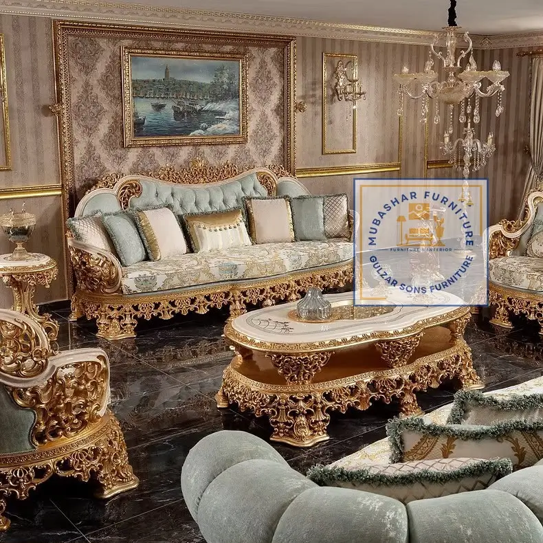 Turkish Hand Carved Sofa - Image 1