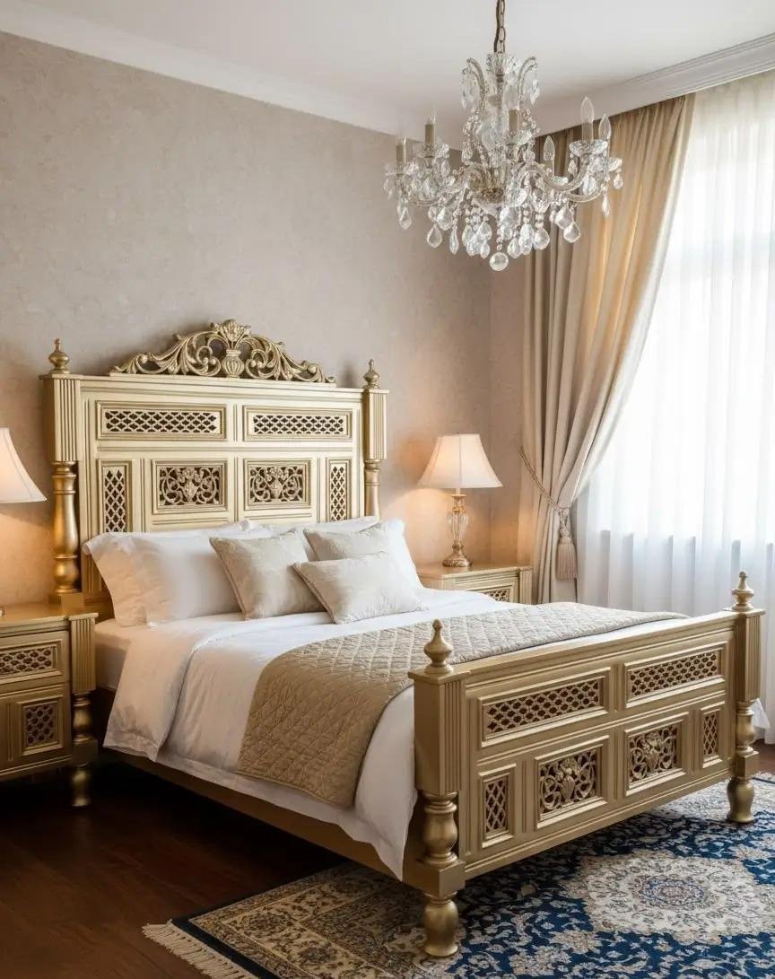 The Hand Carved Single Bed - Image 1